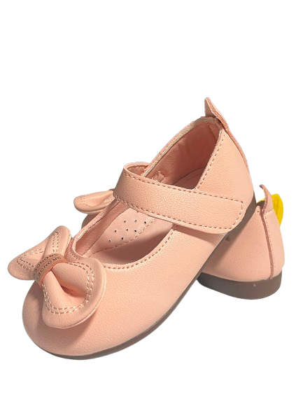 Pantofi Eleganți Roz cu Fundiță pentru Fetițe