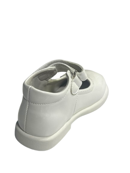 Pantofi Eleganți Albi pentru Fetițe cu Fundiță
