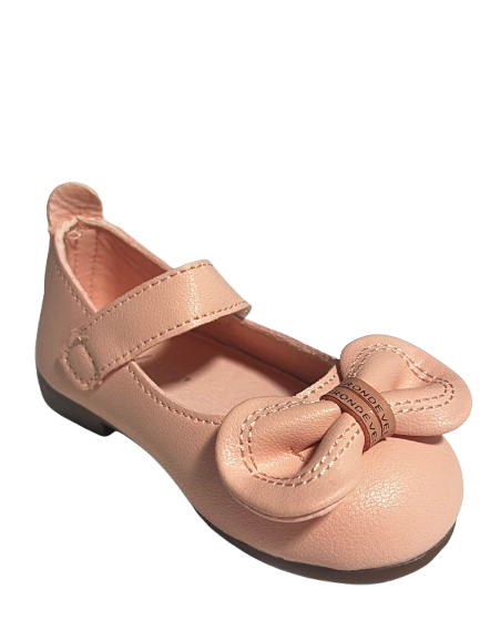 Pantofi Eleganți Roz cu Fundiță pentru Fetițe