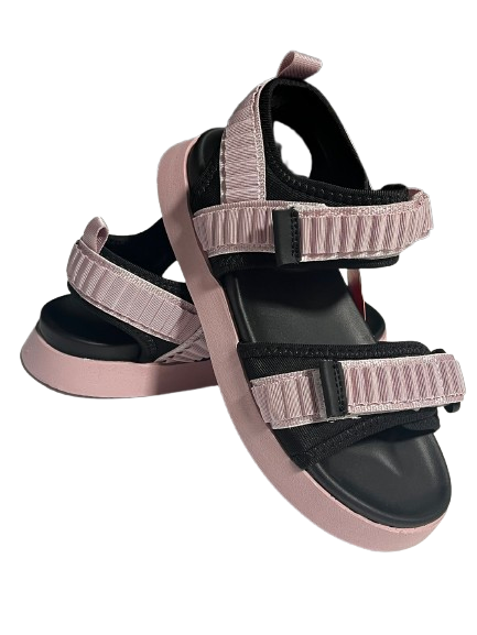 Sandale sport copii roz-negru, cu barete reglabile
