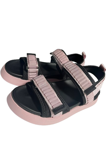 Sandale sport copii roz-negru, cu barete reglabile