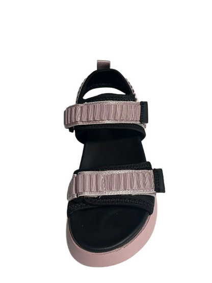Sandale sport copii roz-negru, cu barete reglabile