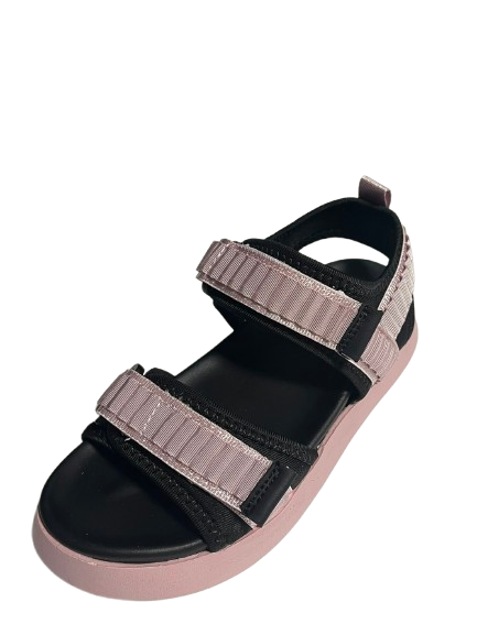Sandale sport copii roz-negru, cu barete reglabile